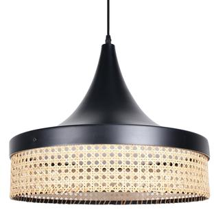 Suspension design Lo Select Aube Noir Rotin P81304