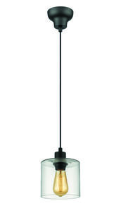 Suspension Ilo-Ilo - Ø 15 cm - Verre / Métal Noir - Market Set - 657239