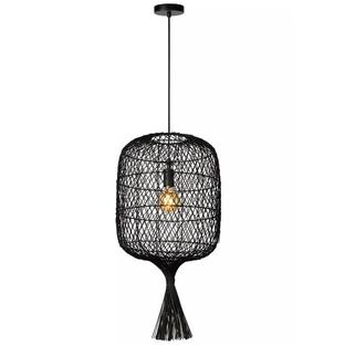 Suspension GARVE - 1xE27 - Noir - Rotin - Lucide - 03436/40/30