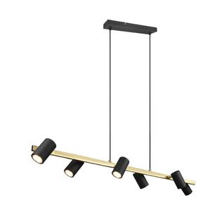 Suspension Marley - Trio - H150 cm - 6xGU10 - Noir et Or - 302400680