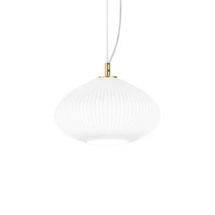 Suspension Plisse - 1xE27 - Laiton / Blanc - Ideal lux 285177