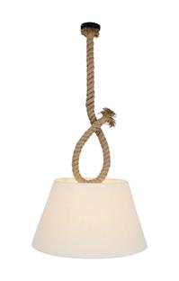 Suspensions 1 lampes design Näve Rope Beige Métal - Tissus 6101727