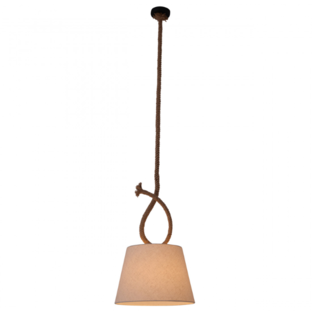 Suspensions 1 lampes design Näve Rope Beige Métal - Tissus 6101627