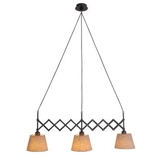 Suspensions 3 lampes design Näve Adrienne Beige Métal - Tissus 6132027