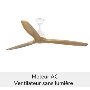 Ventilateur de plafond Alo Ø 152 cm sans LED - Marron clair - Noyer - Faro - 33728