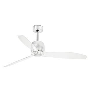 Ventilateur de plafond design Faro Chrome Acier 33394D