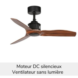 Ventilateur de plafond Just fan Faro Ø 91 cm - Marron foncé - Polycarbonate - Faro - 33425