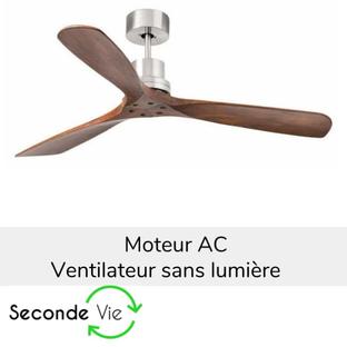 Ventilateur de plafond Lantau Ø 132 cm - Marron foncé - Reconditionnée - Faro - 33370-LOL