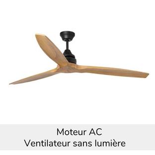 Ventilateur de plafond Lantau Ø 152 cm sans LED - Marron clair - Noyer - Faro - 33718