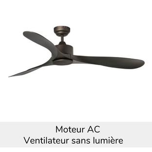 Ventilateur de plafond Luzon Ø 132 cm sans LED - Noir mat - Acier - Faro - 33751