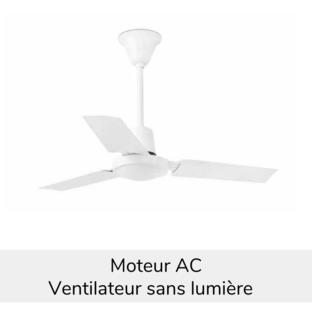Ventilateur de plafond Mini Indus Ø 91 cm - Moteur AC - Blanc - Acier - Faro - 33011