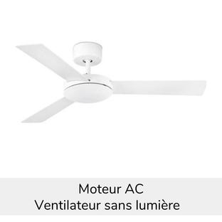 Ventilateur de plafond Mini Mallorca Ø 106 cm - Pâles en bois réversibles - Chêne / Blanc - Faro - 33603