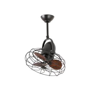 Ventilateur de plafond Keiki Ø 43 cm - Métal / Bois contreplaqué - 33715 - Faro