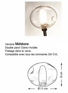 Verre de rechange  - Cvl - H cm - x -  - 2 x Météore