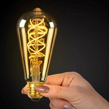 Ampoule filament ambre E27 LED - Lucide ST64- 49034/05/62