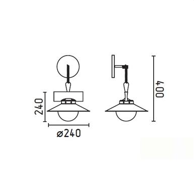 Applique 1l  68138 marron Faro NUDOS Métal + Verre 68138