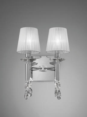 Applique 2 lampes avec abats jours Mantra Tiffany Chrome Métal 3863