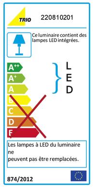 Applique 2 lampes led Trio Blanc Métal 220810201