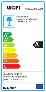 Applique 2 lampes led Wofi Saga Chrome Métal 4526.02.01.6000