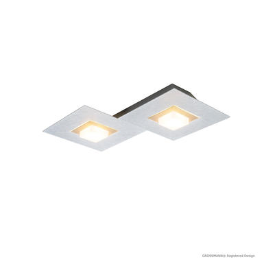 Applique 2 lumières led Grossmann Karree Cuivre pastel Aluminium 72-783_