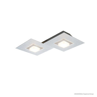 Applique 2 lumières led Grossmann Karree Cuivre pastel Aluminium 72-783_