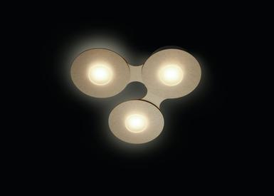 Applique 3 lumières led Grossmann Disc Brun doré Aluminium 73-830-090