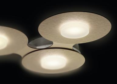 Applique 3 lumières led Grossmann Disc Brun doré Aluminium 73-830-090