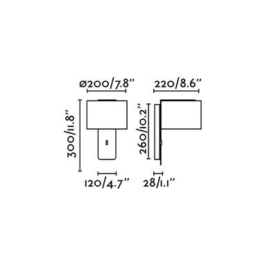 Applique avec abat-jour Faro Fold Blanc Aluminium 64302