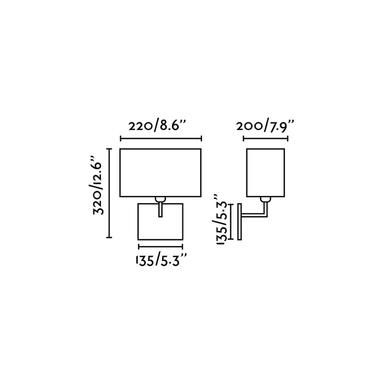 Applique avec abat-jour Faro Hanna Nickel satiné Métal 64301