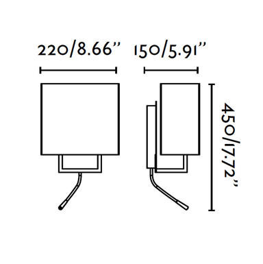 Applique avec abat-jour Faro Vesper Métal 29983