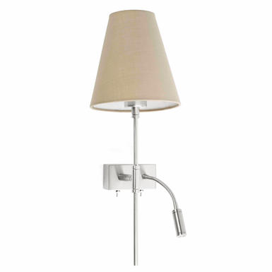 Applique avec liseuse design Faro Sabana acier inoxydable 29991