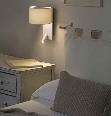 Applique avec liseuse Faro Fold Blanc Aluminium 64304