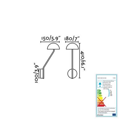 Applique avec liseuse Faro Pure Blanc Métal 24527