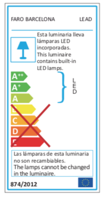 Applique avec liseuse led Faro Lead Bronze Métal 62704