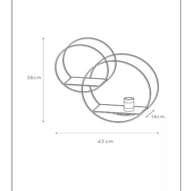 Applique CIRCLE - 1xE27 - Noir - Lucide 21225/01/30