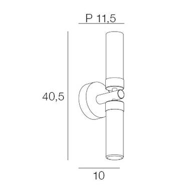 Applique led Corep Edwin Noir Métal 654238