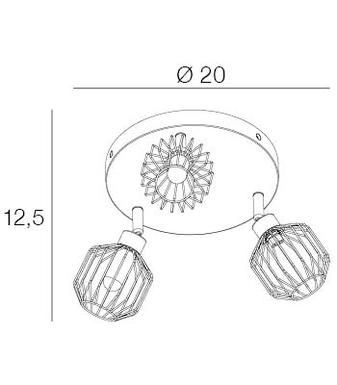 Applique design Corep Orin Noir Métal 654240