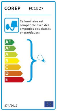 Applique design Corep Pixel Blanc Verre 512113