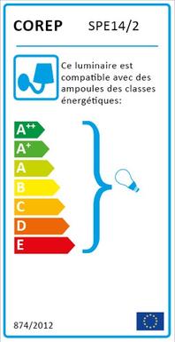 Applique design Corep Soho Nickel satiné Métal 651415