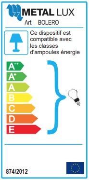 Applique design Metal Lux Boléro Blanc 01 Métal 252.111.02