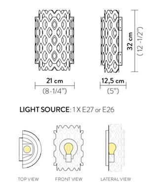 Applique design Slamp Charlotte Blanc Technopolymère CHR88APP0000W_000