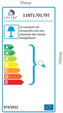 Applique extérieur ECO 11871/01/97 Aruba rouille Lucide ARUBA Rouille acier et verre 11871/01/97