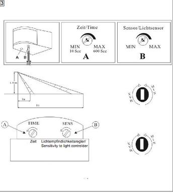 Applique extérieure avec détecteur Brilliant York Nickel acier inoxydable 44797/82