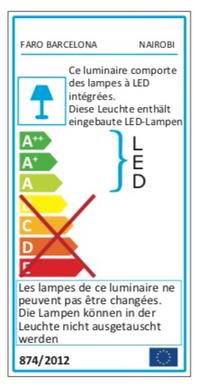 Applique extérieure bidirectionnelle Faro Nairobi Rouille Aluminium 70832