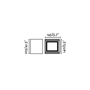 Applique extérieure bidirectionnelle Faro Olan Blanc Aluminium 70269