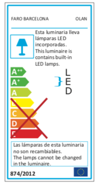 Applique extérieure bidirectionnelle Faro Olan Blanc Aluminium 70269