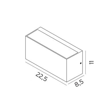 Applique extérieure bidirectionnelle Norlys Asker Graphite Polycarbonate 1510GR