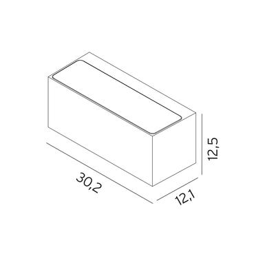 Applique extérieure bidirectionnelle Norlys Asker Gris Polycarbonate 1300AL