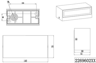 Applique extérieure bidirectionnelle Trio Trent Gris anthracite Aluminium 226960242