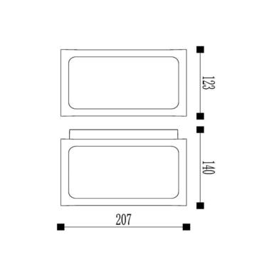 Applique extérieure Cage - H 20,7 cm - 1xE27 - Verre / Gris anthracite - Lucide - 27804/01/29